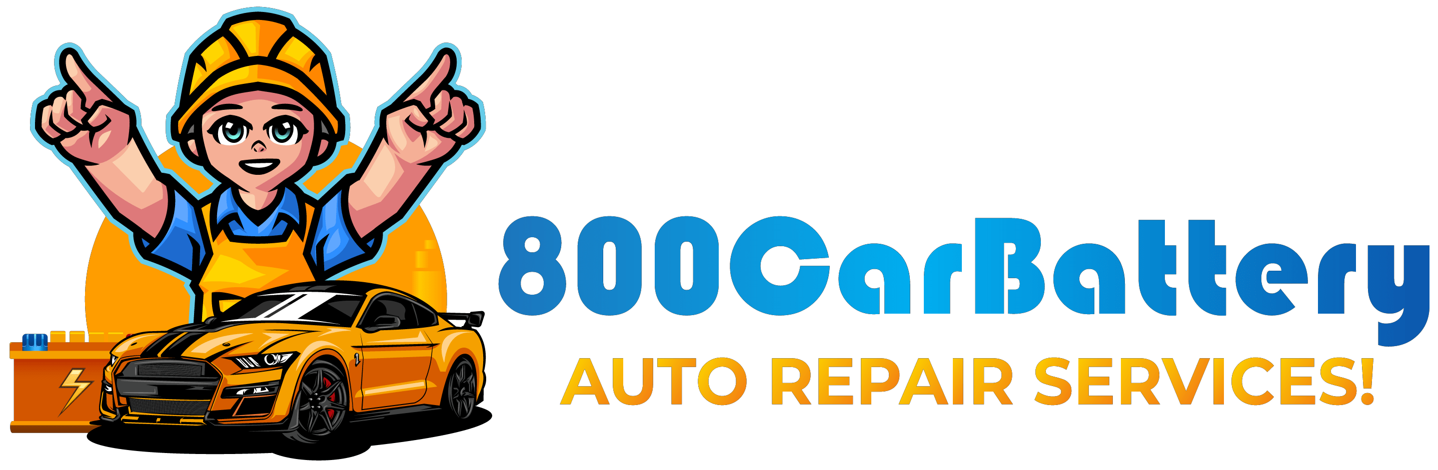 800 Car Battery Logo
